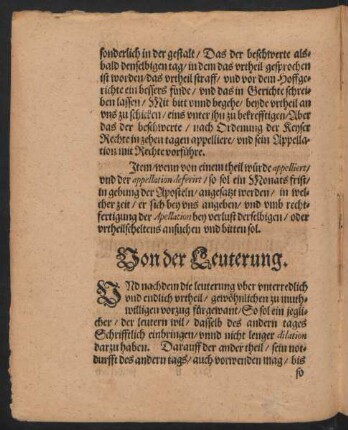 Von der Leuterung.