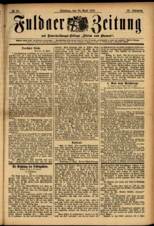 Ausgabe vom Dienstag, den 30. April 1895.
