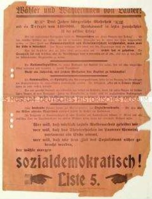 Aufruf der SPD zur Kommunalwahl im sächsischen Lauter
