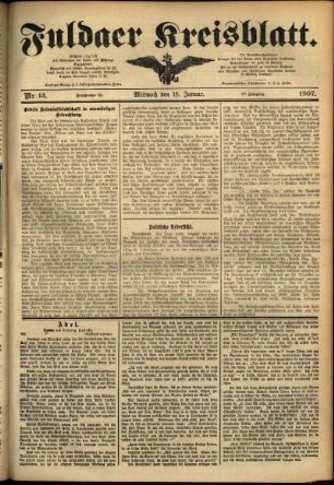 Ausgabe vom Mittwoch, den 16. Januar 1907.