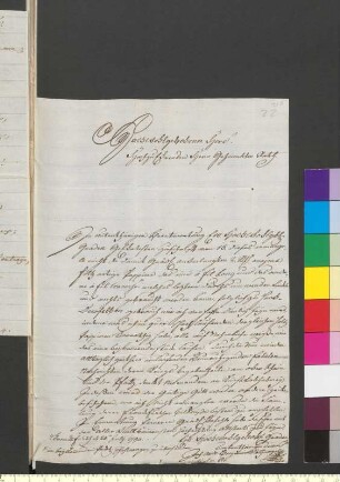 Brief von Nothnagel, Johann Andreas Benjamin an Goethe, Johann Wolfgang von