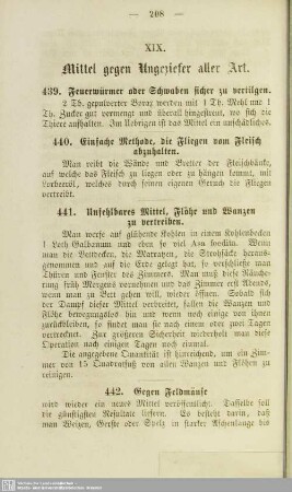 XIX. Mittel gegen Ungeziefer aller Art