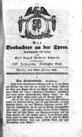 30. Stück, 23. Julius 1855