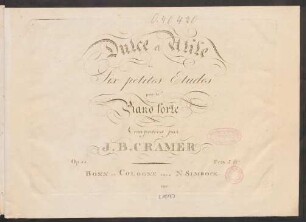Dulce et Utile ou Six petites Etudes pour le Piano forte : Op 55