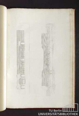 Pl. 7. Coupe et élévation de la Douanne de Mr Reverchon.