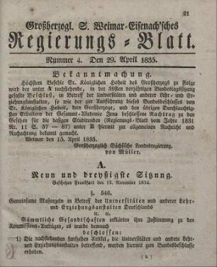 Nr. 4 : 29. April 1835