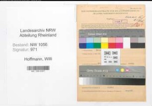 Entnazifizierung Willi Hoffmann , geb. 15.01.1907 (Beamter)