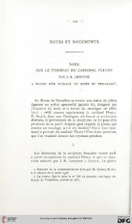 Notes et documents
