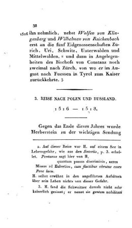 3. Reise nach Polen und Russland 1516 - 1518