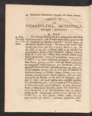 Caput II. De Hierosolyma, Metropoli, Eiusque Antitypo.