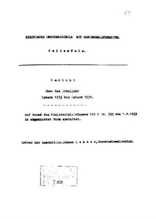 1933/34: Bericht ... - 1933/34