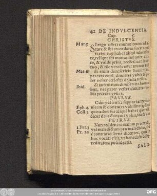 De Indulgentia. Cap. 5.
