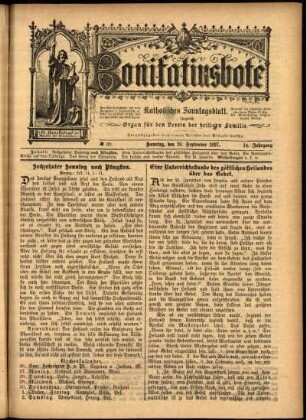Erste Ausgabe vom Sonntag, den 26. September 1897.