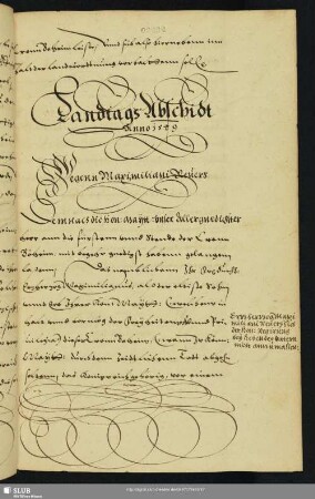 Landtags Abschidt Anno 1549