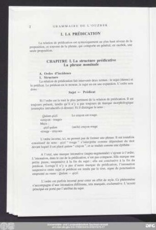 I. La Prédication