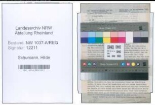 Entnazifizierung Hilde Schumann , geb. 23.07.1908 ()