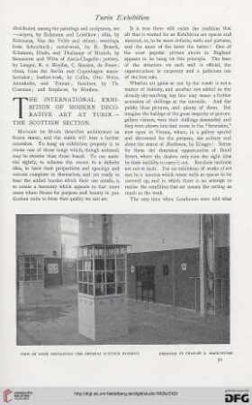 The international exhibition of modern decorative art at Turin: the scottish section