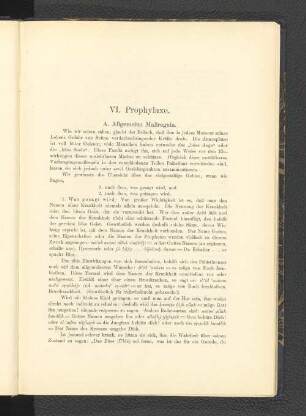 VI. Prophylaxe.