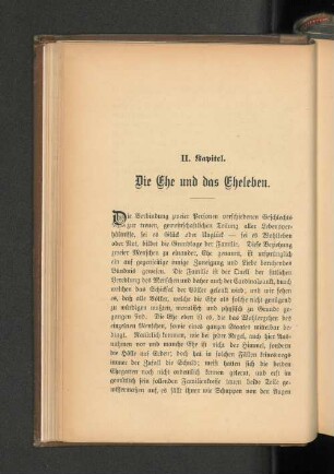 II. Kapitel. Die Ehe und das Eheleben.
