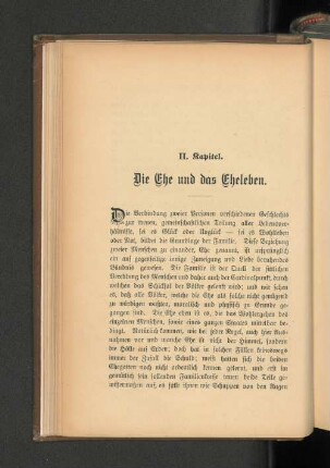 II. Kapitel. Die Ehe und das Eheleben.