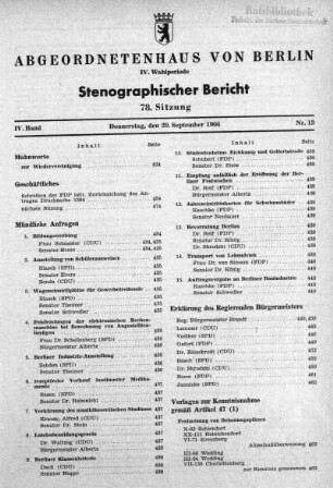 Nr. 13(78), 29. September 1966