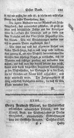 Philosophische Betrachtungen über die christliche Religion. St.6.