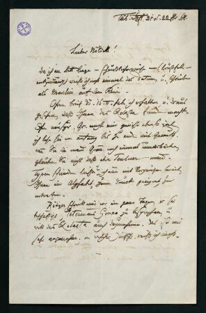 Brief vom 22. Februar 1868