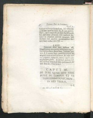 Caput III. De Iure Quod Deo Competit In Corpus Et Vitam Hominum, Necnon In Res Terrae