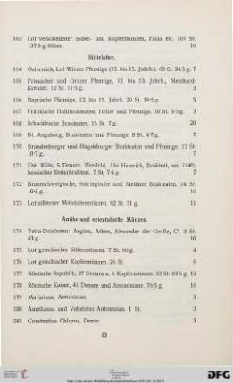 Antike und orientalische Münzen (Nr. 174-191)