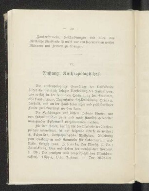 VI. Anhang: Anthropologisches.