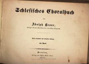 Schlesisches Choralbuch : 69. Werk