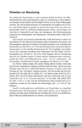 Hinweise zur Benutzung