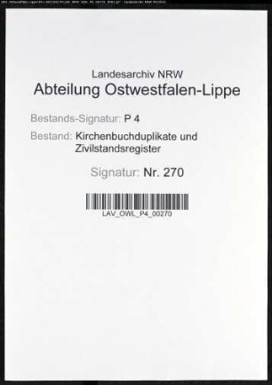 Zivilstandsregister der Munizipalität Witten, Stadt (G 1812). (Gemeinde: Zivilstandsregister)