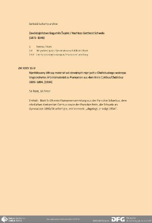 Ungeordnetes Arbeitsmaterial zu Flurnamen aus dem Kreis Cottbus/Chóźebuz