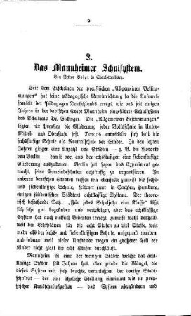 Das Mannheimer Schulsystem