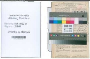 Entnazifizierung Heinrich Uhlenbruck , geb. 16.03.1898 (Ingenieur)