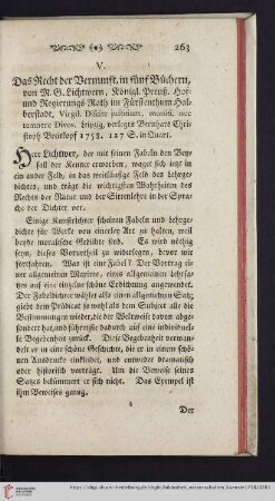 3: [Rezension von: M.G. Lichtwern, Das Recht der Vernunft, in fünf Büchern. Leipzig, 1758]