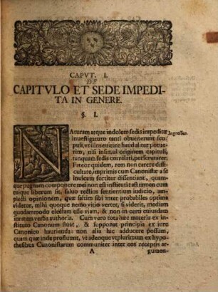 Dissertatio Ivris Canonici, De Ivribvs Capitvli Sede Impedita