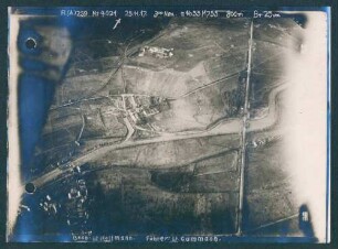 Foto des Geländes an der Schelde (Escaut) am Nordrand von Bantouzelle (Luftbild)