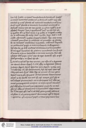 J 24 c: 'Christianus' nomen est glorie - 'laicus' ignominie