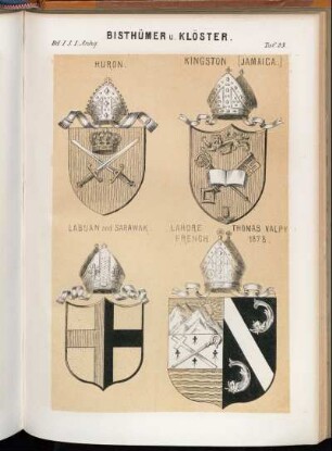 Taf. 23. Huron. - Kingston [Jamaica]. - Labuan and Sarawak. - Lahore Thomas Valpy French 1878