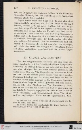III. Krusch und Duchesne
