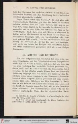 III. Krusch und Duchesne