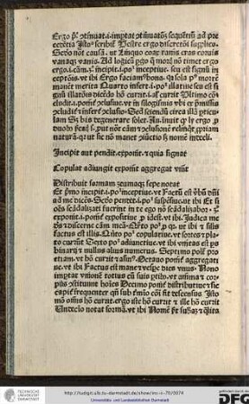 Incipit aut pendit exponit et quia signat...