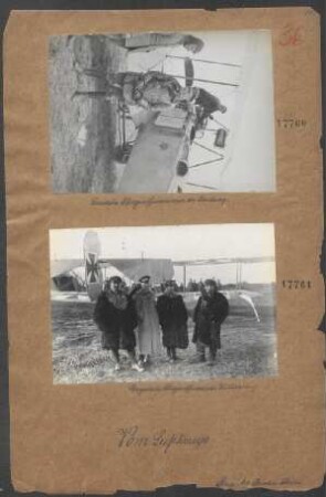 Deutsche Fliegeroffiziere nach der Landung
