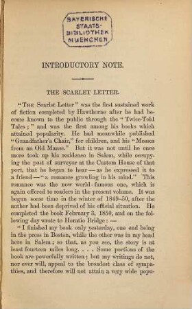 The complete Works of Nathaniel Hawthorne, with introductory Notes by George Parsons Lathrop and illustrated with Etchings by Blum ... : In 24 Volumes, 9