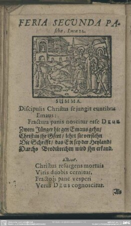 Feria Secunda Paschae, Lucae 24.