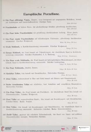 Europäische Porzellane (Nr. 88 - 133)