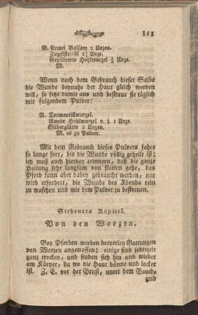 Siebentes Kapitel. Von den Warzen