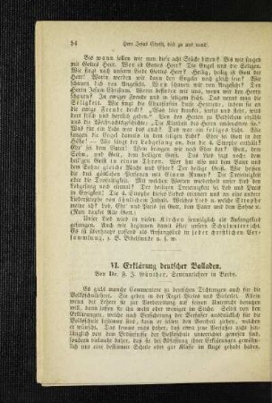 Erklärung deutscher Balladen